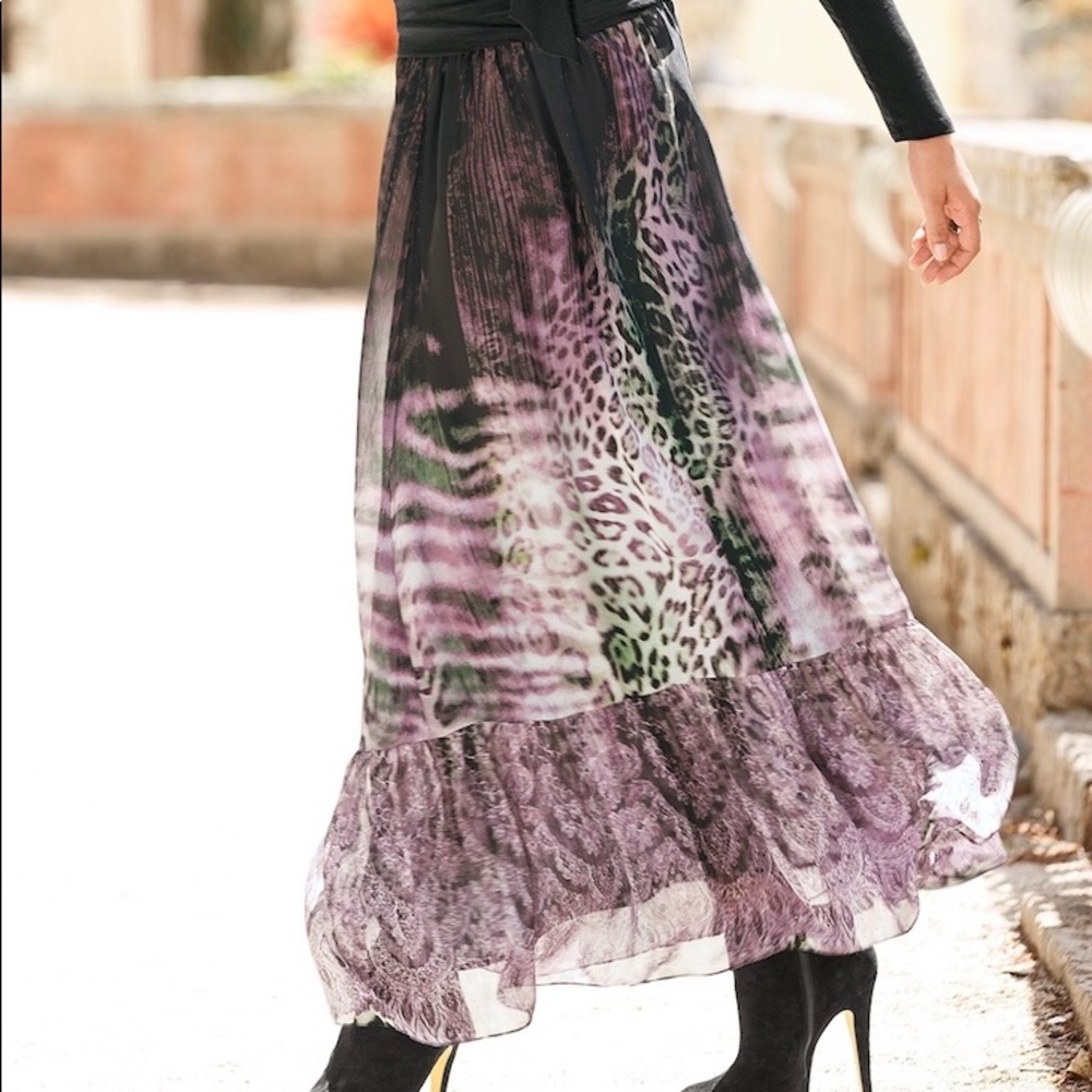 Boston Proper exotic boho maxi skirt